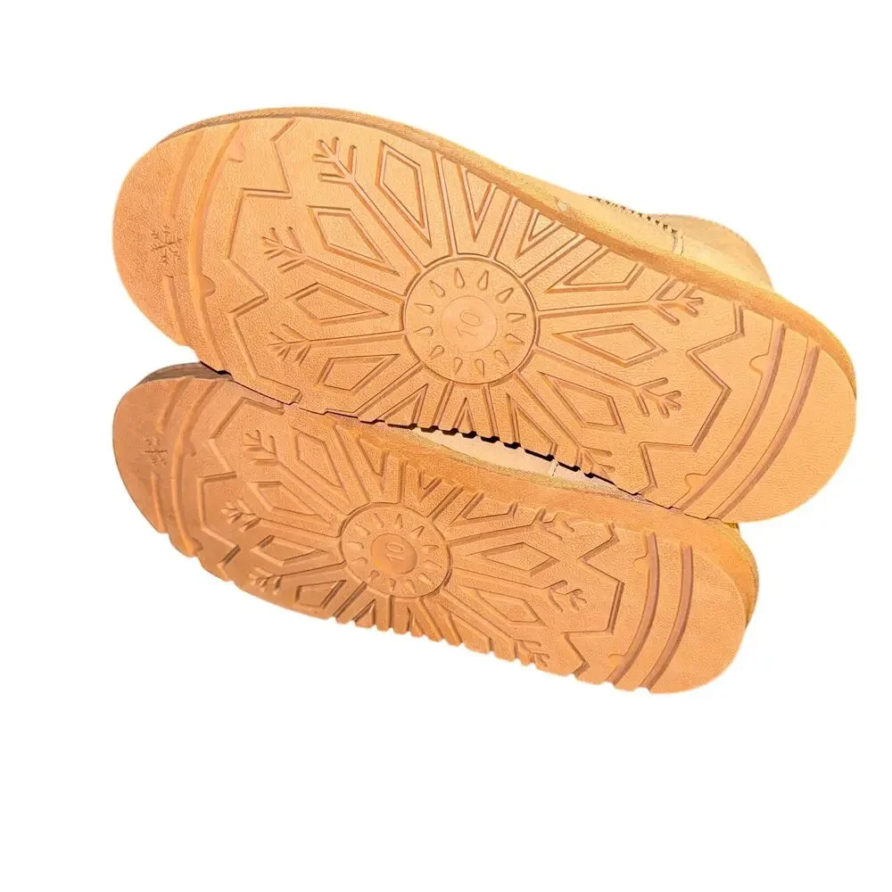 Suede Boots for Winter - Tan with PomPom Multiple Sizes - New‎ in Box - Picture 4 of 4